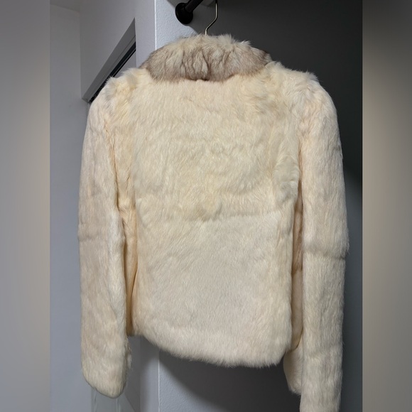 Vintage 100% Real Rabbit Fur Coat Jacket Medium Split End Ltd. - Picture 2 of 6